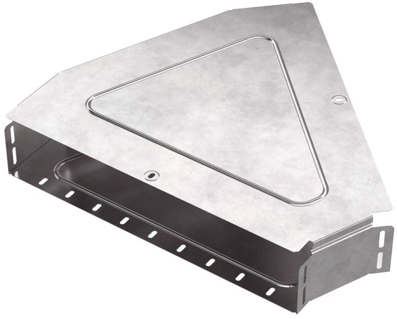 Угол для лотка горизонтальный с крышкой Промрукав Стандарт 45град. 500х100 фото Угол для лотка горизонтальный с крышкой Промрукав Стандарт 45град. 500х100 картинка